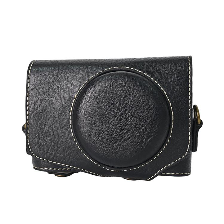 Retro Litchi Texture Leather Full Body Camera Case Bag with Strap — view 16