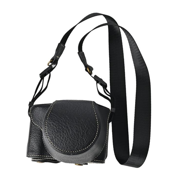 Retro Litchi Texture Leather Full Body Camera Case Bag with Strap — view 9