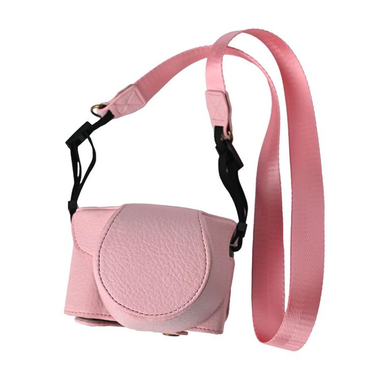 Retro Litchi Texture Leather Full Body Camera Case Bag with Strap — view 10