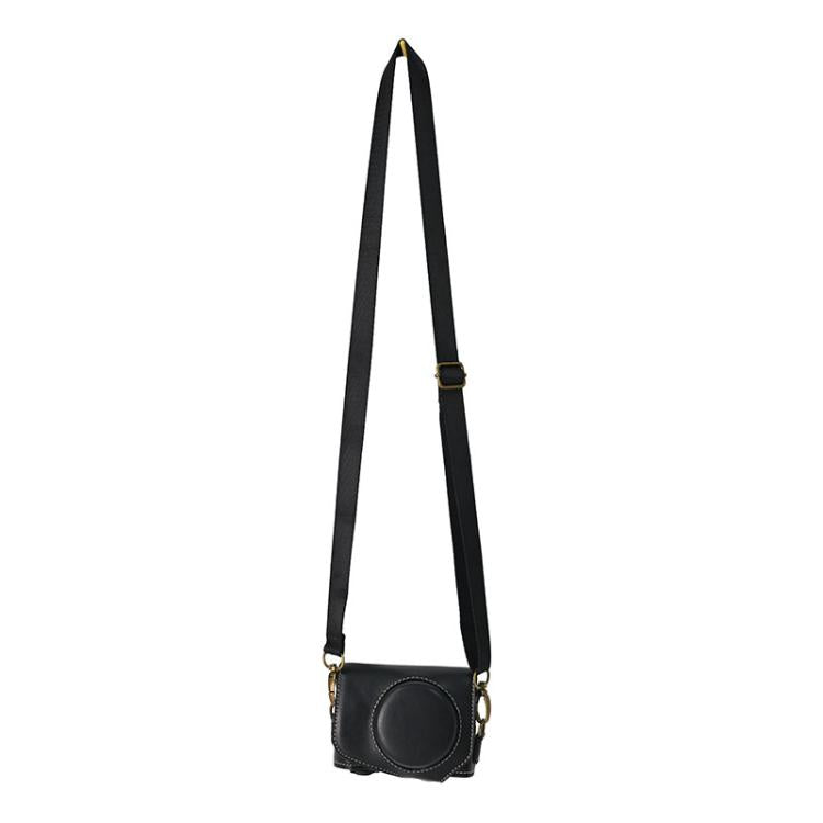 Retro Pull Up Leather Full Body Camera Case Bag with Strap — Brown