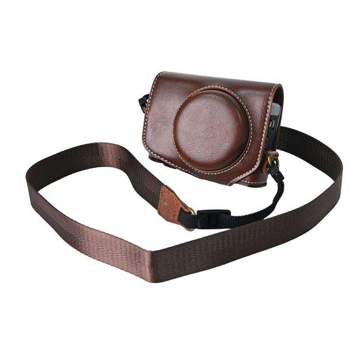 Retro Pull Up Leather Full Body Camera Case Bag with Strap — view 8