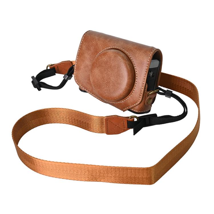 Retro Pull Up Leather Full Body Camera Case Bag with Strap — view 10