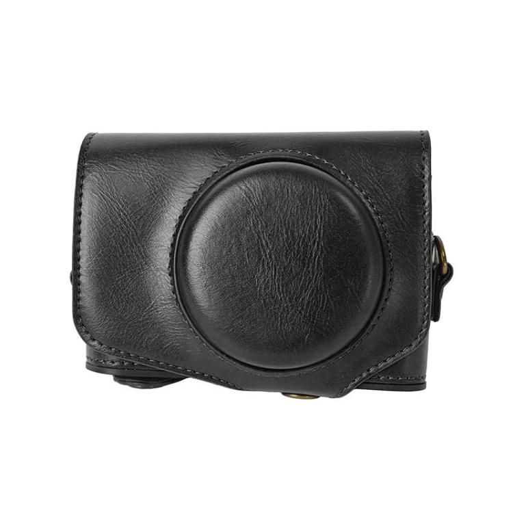 Retro Pull Up Leather Full Body Camera Case Bag with Strap — view 7