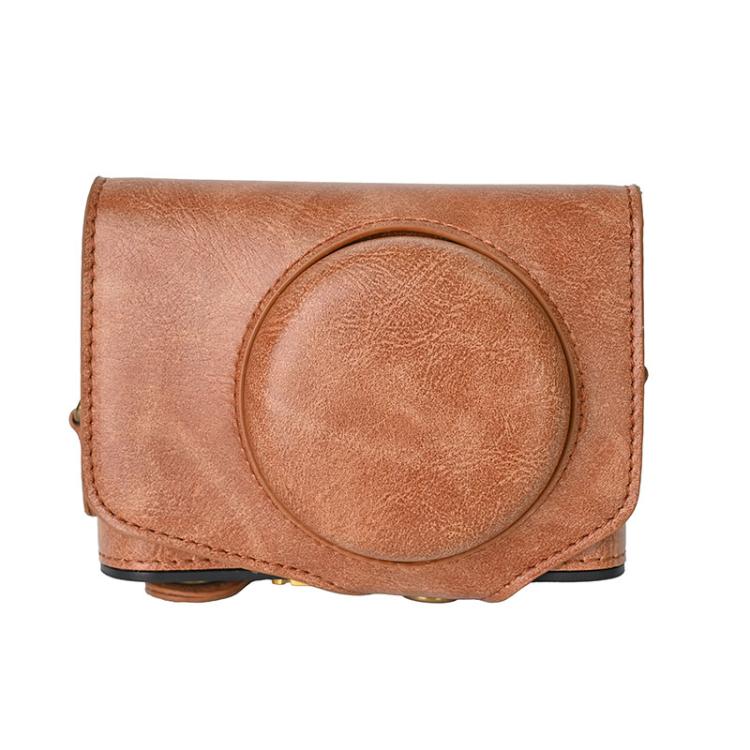 Retro Pull Up Leather Full Body Camera Case Bag with Strap — view 11