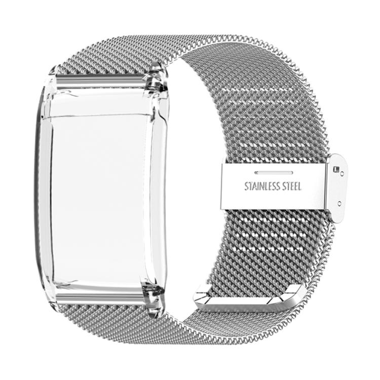 Milanese Buckle Metal Steel Mesh Watch Band — Silver