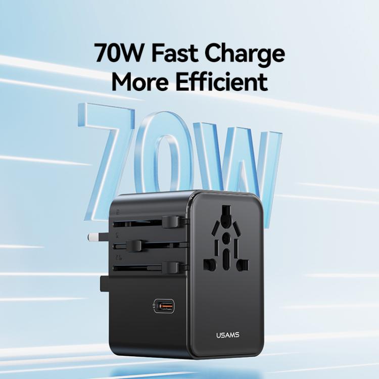 USAMS CC310 70W Three Type-C and Dual USB-A Ports Universal Travel Charger — view 3