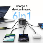 USAMS CC310 70W Three Type-C and Dual USB-A Ports Universal Travel Charger — view 5