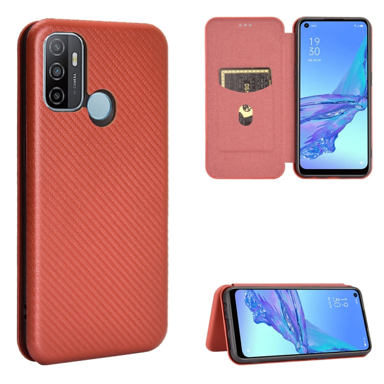 Carbon Fiber Texture Magnetic Horizontal Flip TPU + PC + PU Leather Case with Card Slot & Lanyard