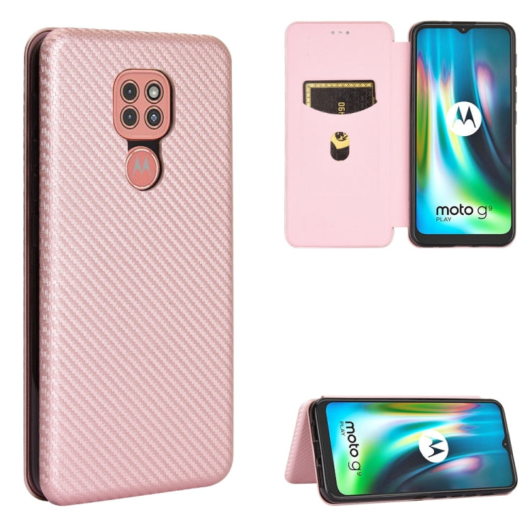 Carbon Fiber Texture Magnetic Horizontal Flip TPU + PC + PU Leather Case with Card Slot & Lanyard