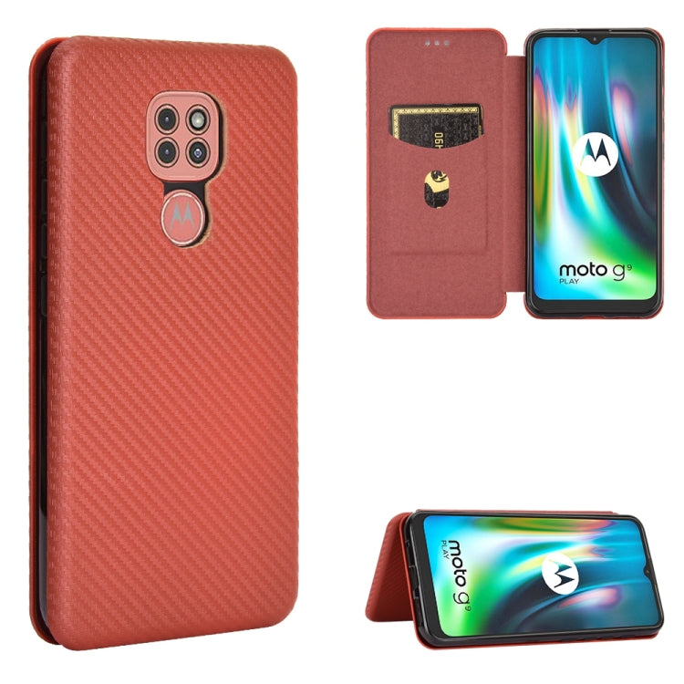 Carbon Fiber Texture Magnetic Horizontal Flip TPU + PC + PU Leather Case with Card Slot & Lanyard