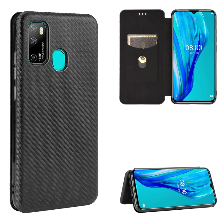 Carbon Fiber Texture Magnetic Horizontal Flip TPU + PC + PU Leather Case with Card Slot & Lanyard