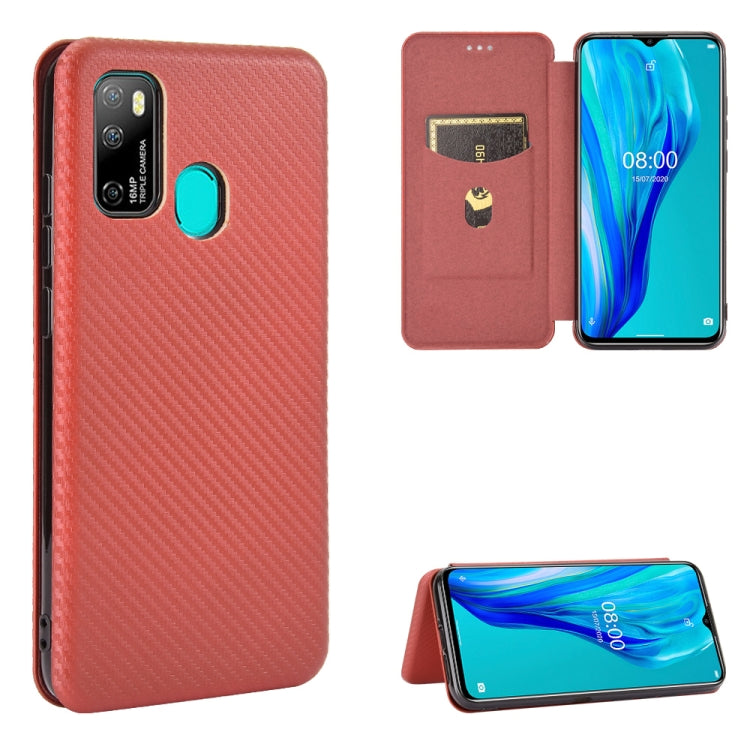 Carbon Fiber Texture Magnetic Horizontal Flip TPU + PC + PU Leather Case with Card Slot & Lanyard
