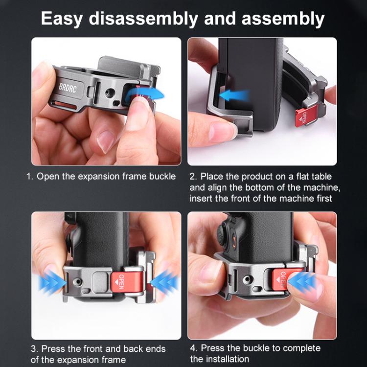 BRDRC Quick Assembly Multi-function Cold Shoe Extension Mount