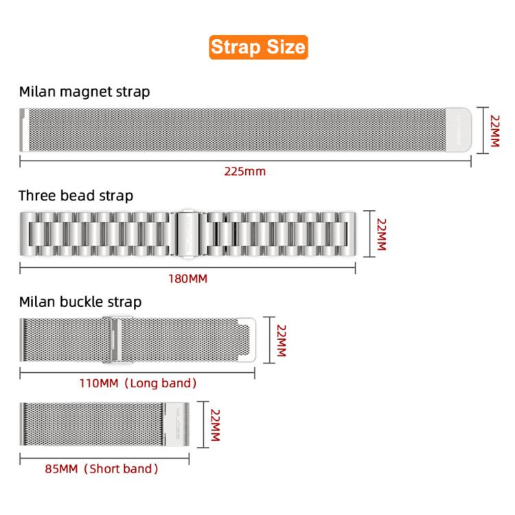 MIJOBS Three Beads Metal Watch Band
