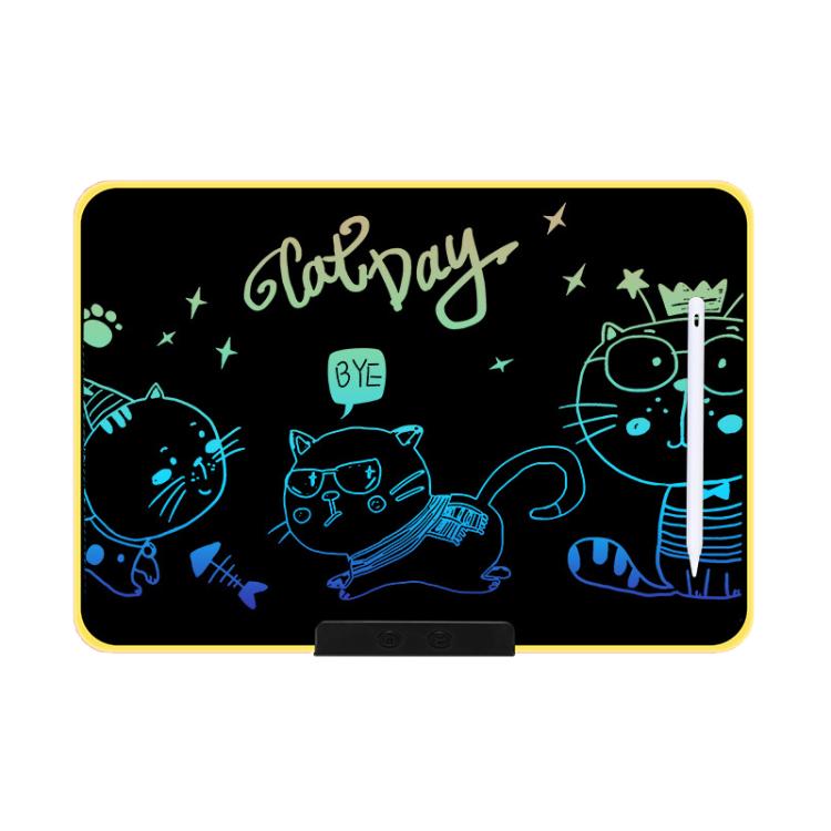 Rechargeable Children Graffiti LCD Drawing Board — 16 inch Black / Green Writing