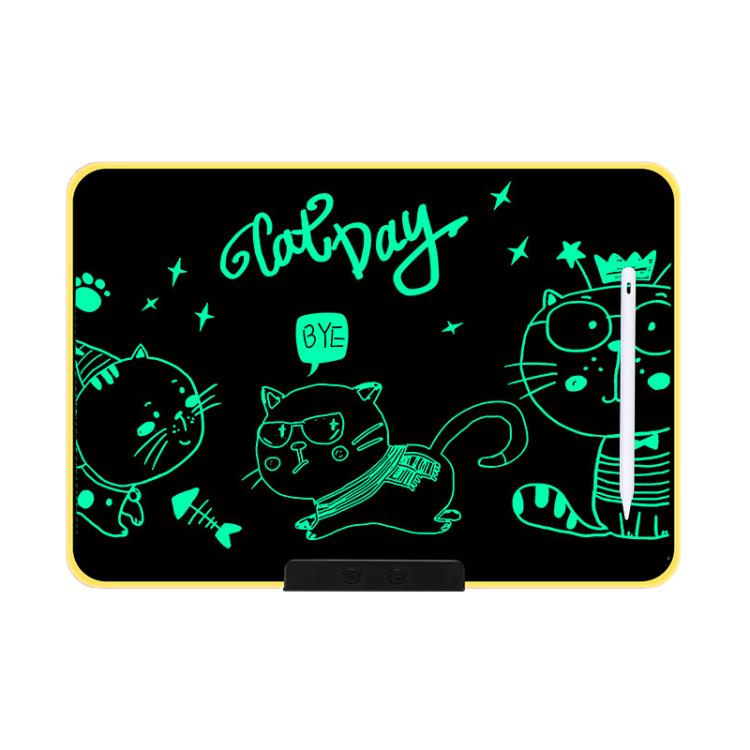 Rechargeable Children Graffiti LCD Drawing Board — 16 inch Yellow / Color Writing