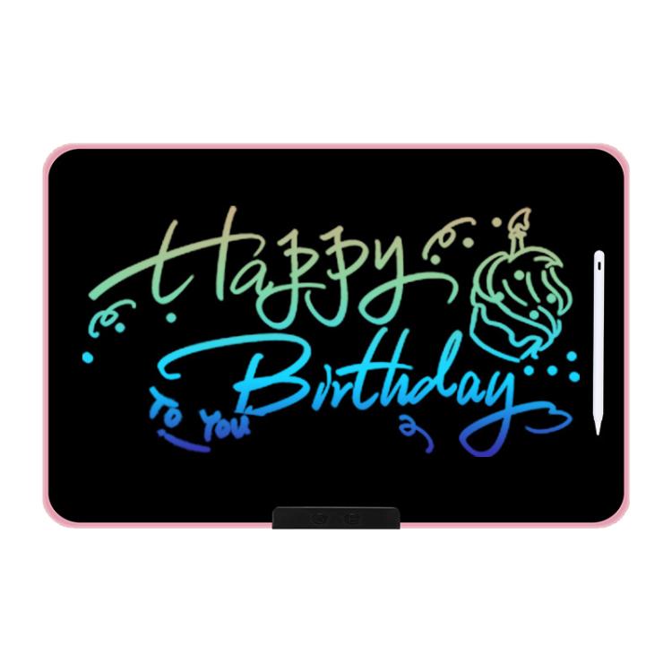 Rechargeable Children Graffiti LCD Drawing Board — 16 inch Yellow / Green Writing