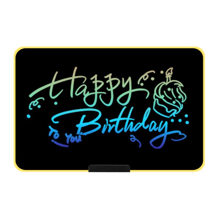 Rechargeable Children Graffiti LCD Drawing Board — 21 inch Black / Green Writing