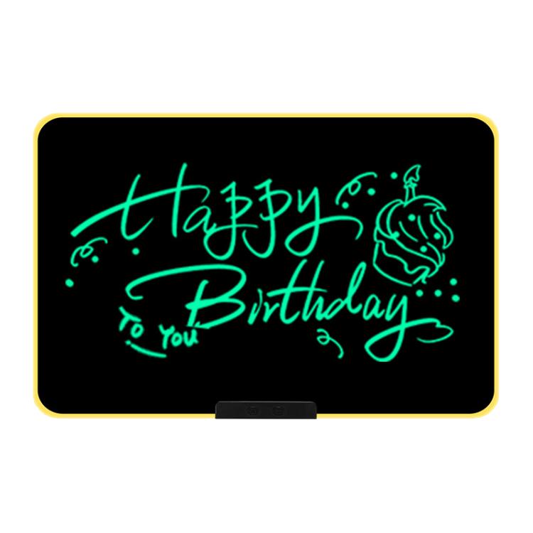 Rechargeable Children Graffiti LCD Drawing Board — 21 inch Yellow / Color Writing