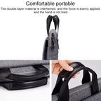 ST08 Handheld Briefcase Carrying Storage Bag with Shoulder Strap — Grey