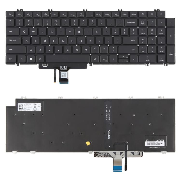 US Version Backlit Laptop Keyboard for Dell Latitude 3540 5520 5521 5530 5531 5540