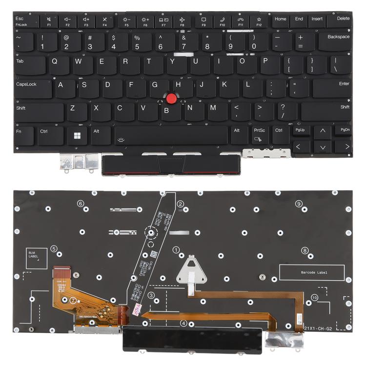 US Version Backlit Laptop Keyboard with Pointing for Lenovo IBM ThinkPad X1C X1 carbon 9th Gen9 10th Gen10 2021/2022 TP00129A TP00129B