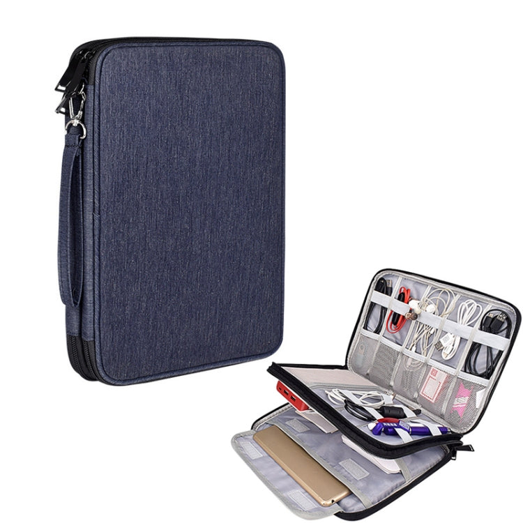 SM01 Multi-function Waterproof Double Layer Data Cable Earphone U Disk Digital Accessories Storage Bag, Size: L — view 10