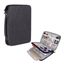 SM01 Multi-function Waterproof Double Layer Data Cable Earphone U Disk Digital Accessories Storage Bag, Size: L