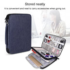 SM01 Multi-function Waterproof Double Layer Data Cable Earphone U Disk Digital Accessories Storage Bag, Size: L — view 9