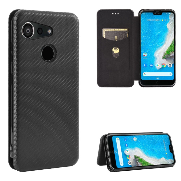 Carbon Fiber Texture Magnetic Horizontal Flip TPU + PC + PU Leather Case with Card Slot