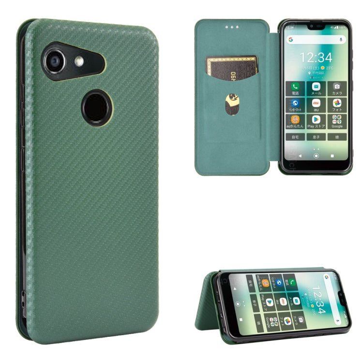 Carbon Fiber Texture Magnetic Horizontal Flip TPU + PC + PU Leather Case with Card Slot