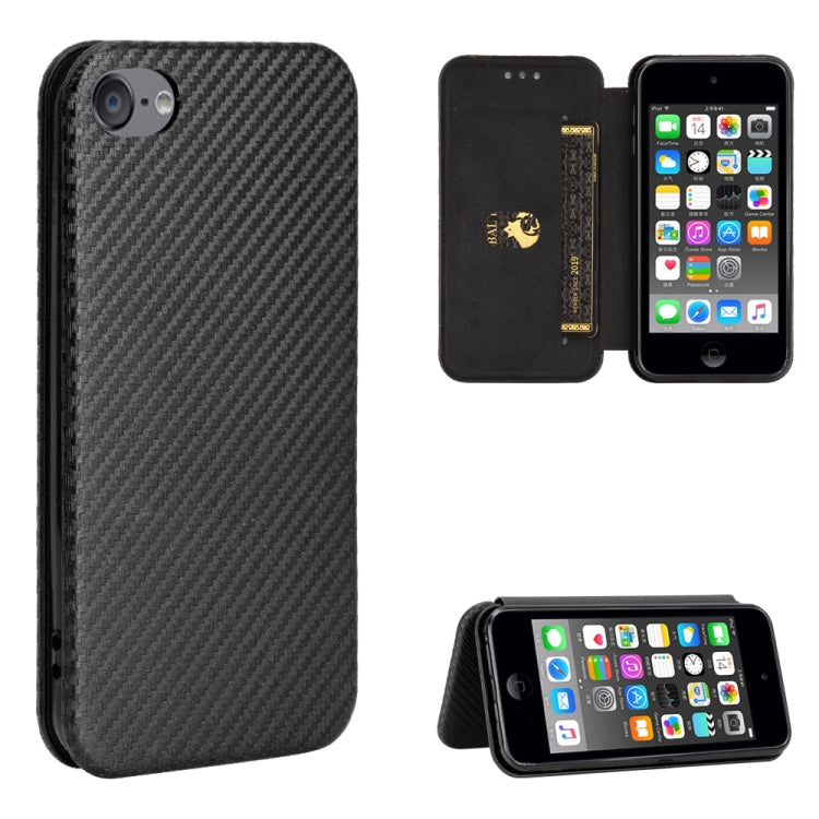Carbon Fiber Texture Magnetic Horizontal Flip TPU + PC + PU Leather Case with Card Slot