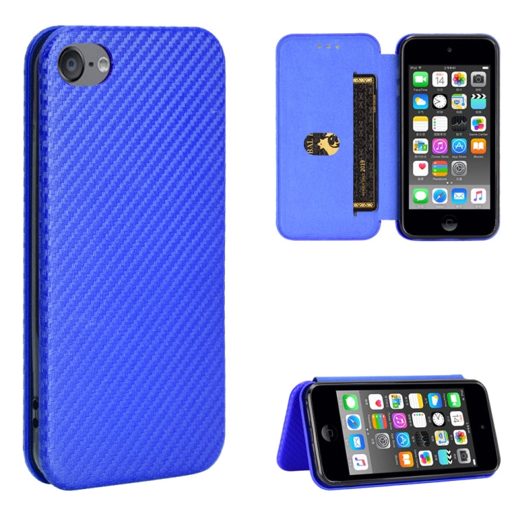 Carbon Fiber Texture Magnetic Horizontal Flip TPU + PC + PU Leather Case with Card Slot