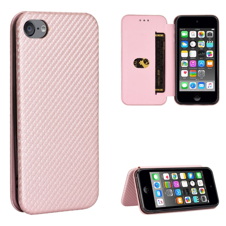 Carbon Fiber Texture Magnetic Horizontal Flip TPU + PC + PU Leather Case with Card Slot