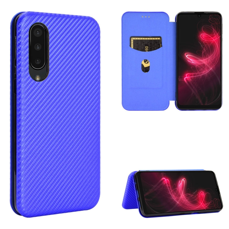 Carbon Fiber Texture Magnetic Horizontal Flip TPU + PC + PU Leather Case with Card Slot