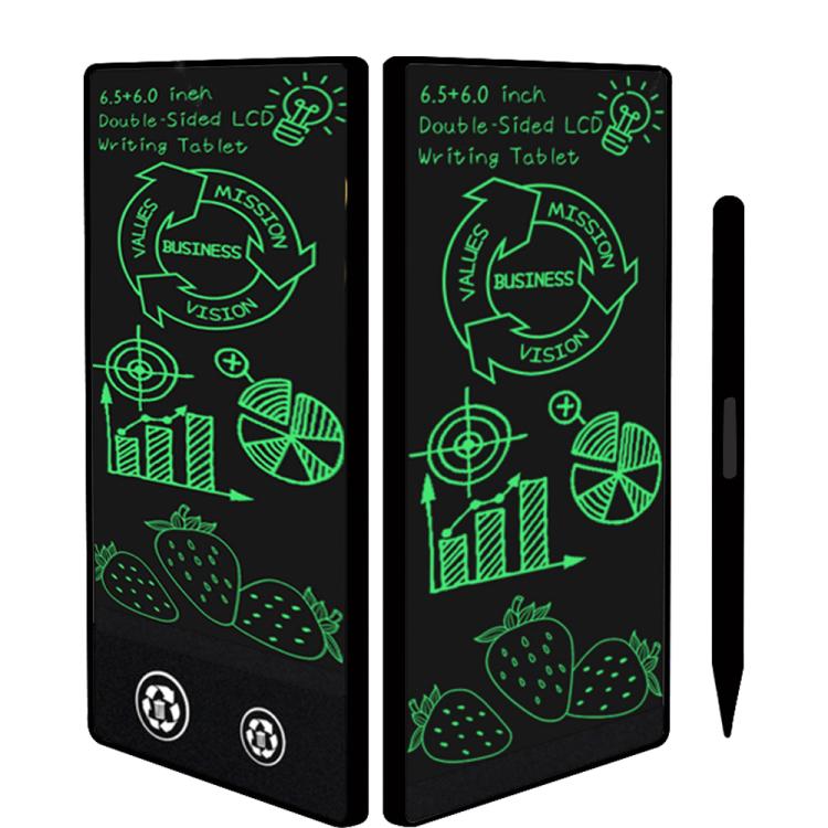 Simple Full Screen LCD Drawing Board Writing Tablet — 6.5 inch Black / Green Writing