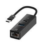 Type-C to Type-C RJ45 USB-A HUB Expand Converter