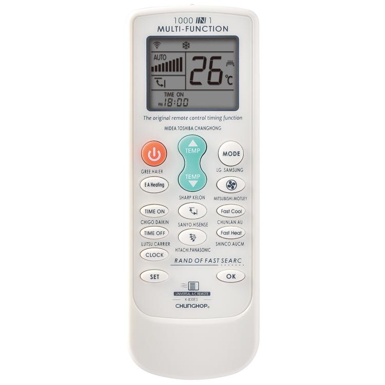 CHUNGHOP K-830ES Universal Air Conditioner Remote Control with Brand Button Pairing Function