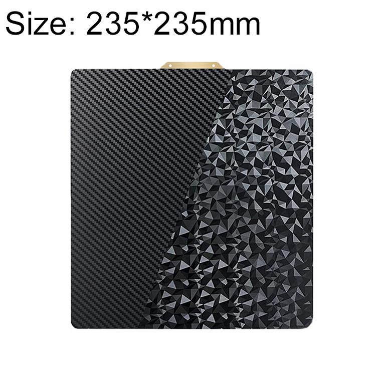PET Carbon Fiber PEO Diamond Film Double-Sided 3D Printer Build Plate — 377x370mm