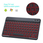 Colorful Backlight Bluetooth Keyboard Leather Tablet Case — view 16