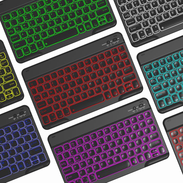 Colorful Backlight Bluetooth Keyboard Leather Tablet Case — view 19