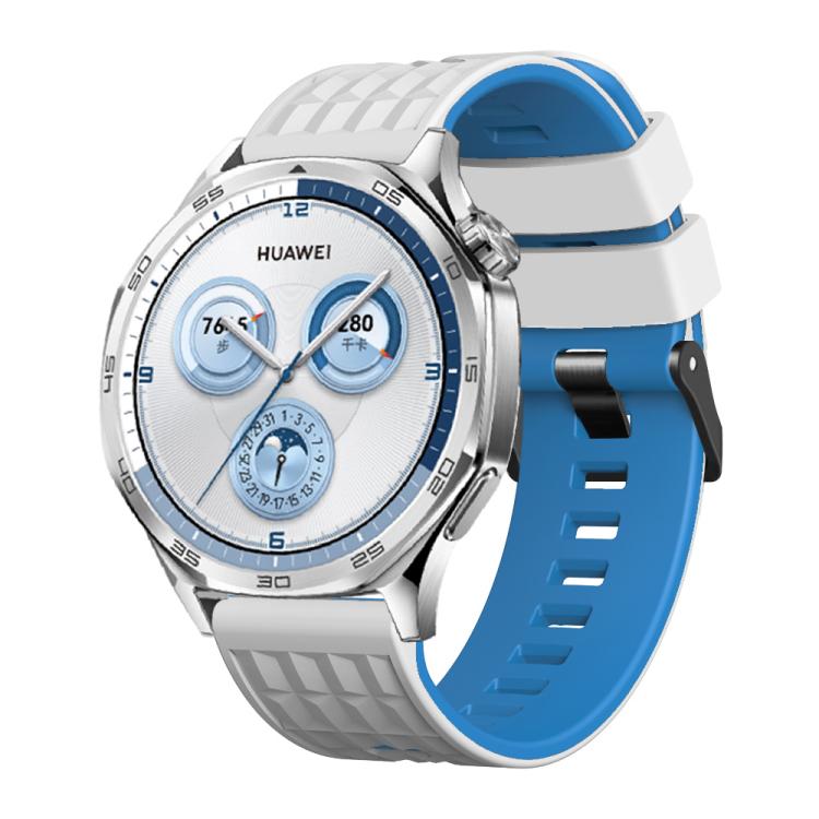 Angular Two Color Silicone Watch Band