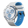 Angular Two Color Silicone Watch Band