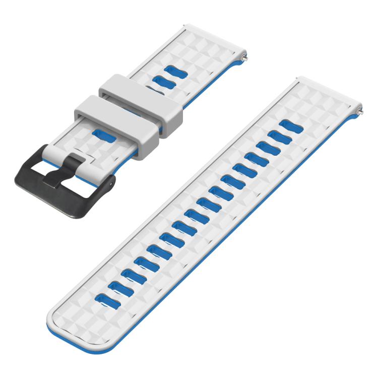 Angular Two Color Silicone Watch Band