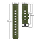 Angular Two Color Silicone Watch Band