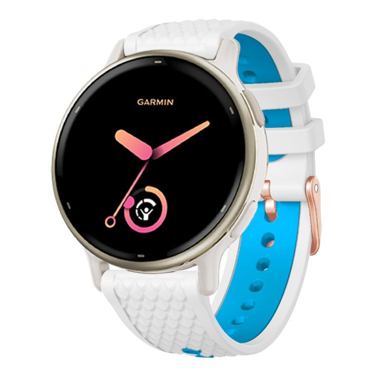 Fish Scale Texture Two Color Silicone Watch Band