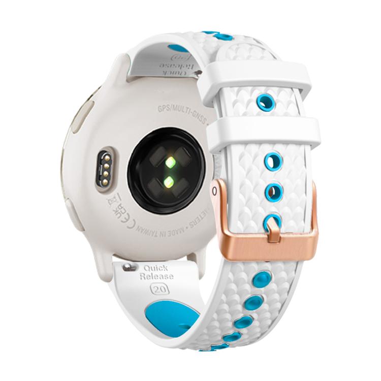 Fish Scale Texture Two Color Silicone Watch Band