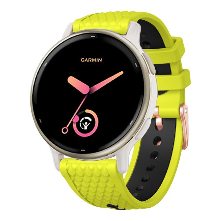 Fish Scale Texture Two Color Silicone Watch Band — Charcoal Orange