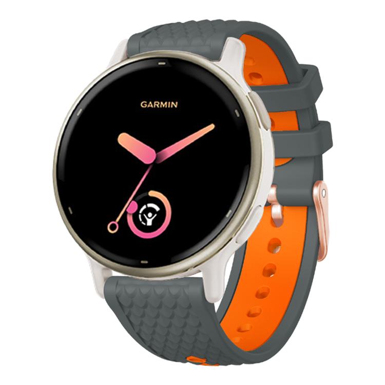 Fish Scale Texture Two Color Silicone Watch Band — Purple Black