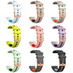Fish Scale Texture Two Color Silicone Watch Band